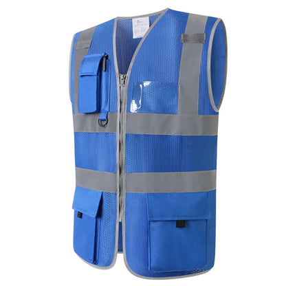 High Visibility Safety Vest Reflective Workwear Lightweight Utility Vest