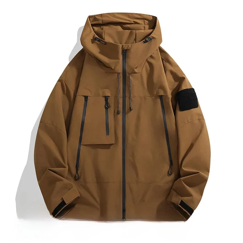 Hooded Softshell Outdoor Jacket Lightweight Casual Coat