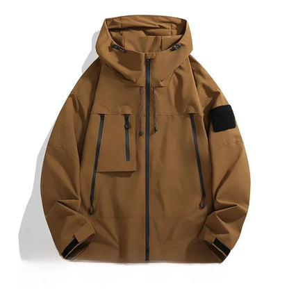 Hooded Softshell Outdoor Jacket Lightweight Casual Coat