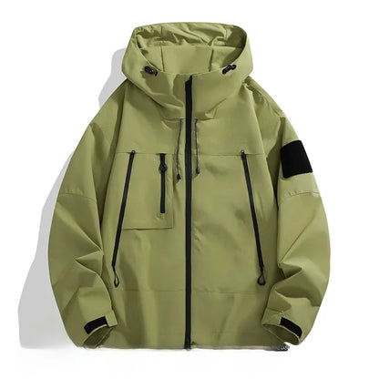 Hooded Softshell Outdoor Jacket Lightweight Casual Coat