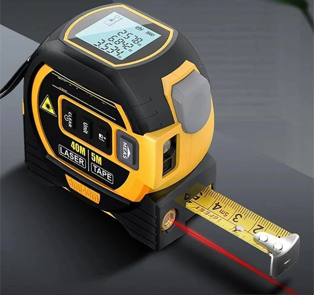 Infrared Laser Measuring Tape 3-in-1 Digital Distance Area Volume Tool
