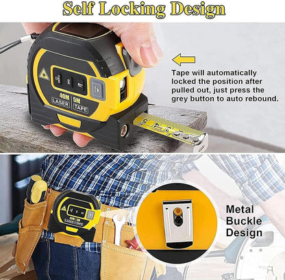 Infrared Laser Measuring Tape 3-in-1 Digital Distance Area Volume Tool