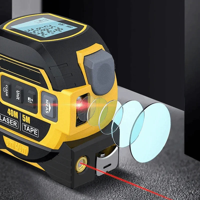 Infrared Laser Measuring Tape 3-in-1 Digital Distance Area Volume Tool