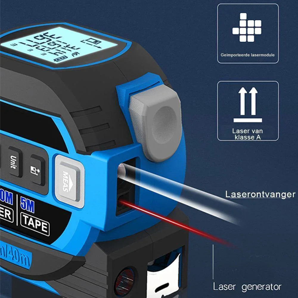 Infrared Laser Measuring Tape 3-in-1 Digital Distance Area Volume Tool
