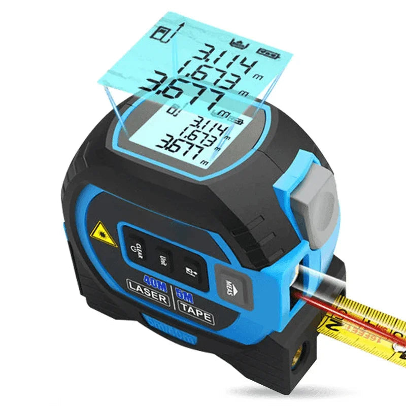 Infrared Laser Measuring Tape 3-in-1 Digital Distance Area Volume Tool