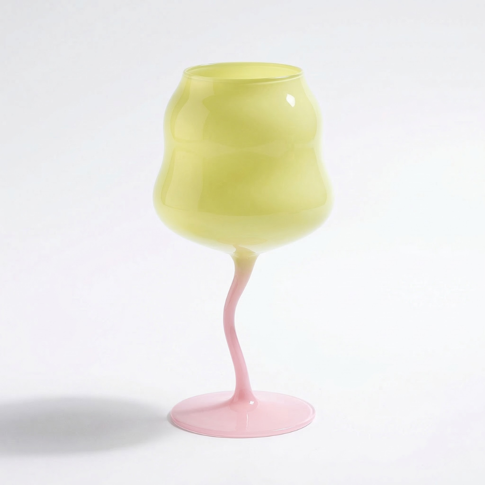 Irregular Wine Glass Goblet Elegant Cocktail Drinking Glass