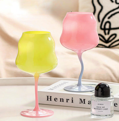 Irregular Wine Glass Goblet Elegant Cocktail Drinking Glass