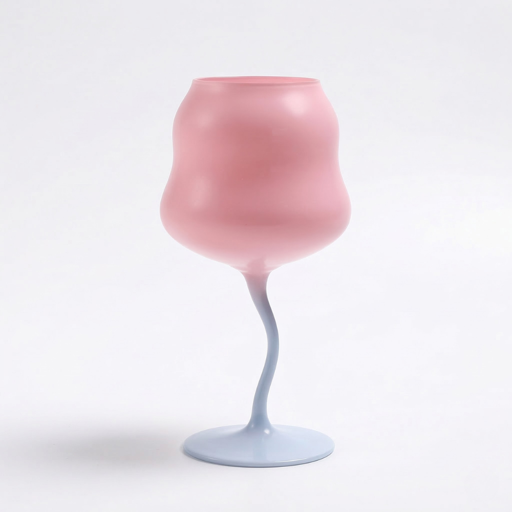 Irregular Wine Glass Goblet Elegant Cocktail Drinking Glass