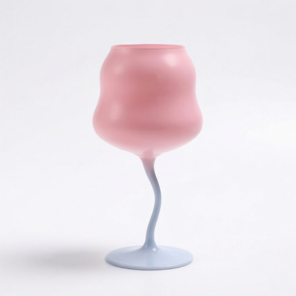 Irregular Wine Glass Goblet Elegant Cocktail Drinking Glass