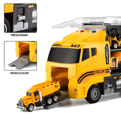 Kids Construction Vehicle Toy Set Educational Building Truck Playset
