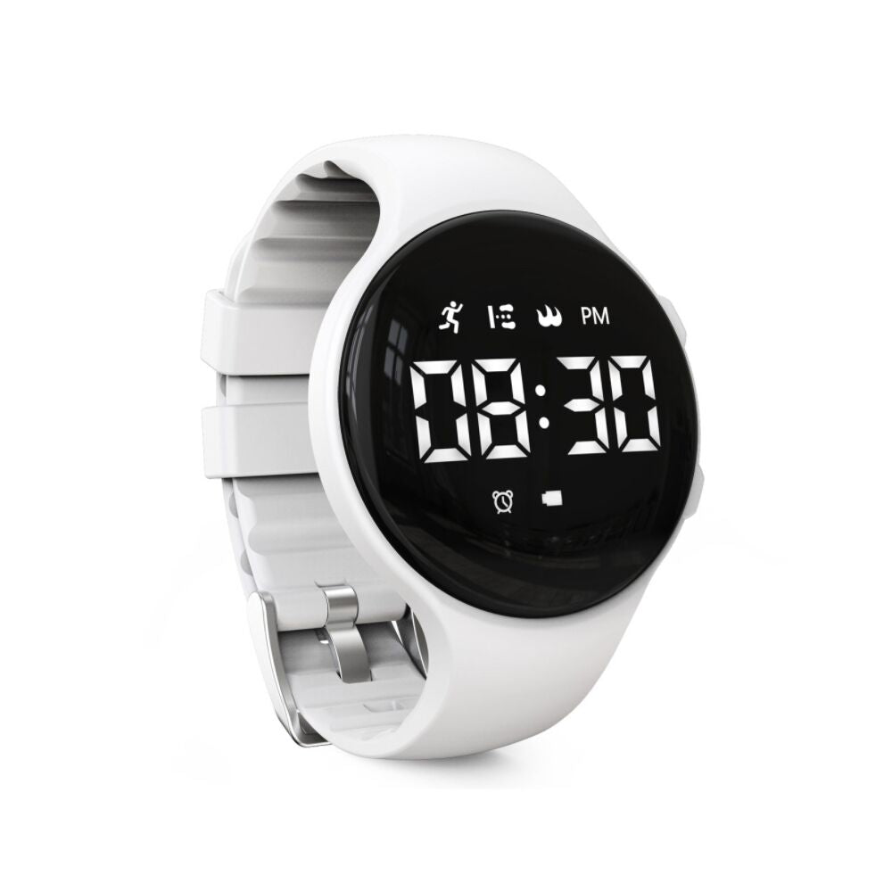 Kids Digital Watch Step Counter LED Fitness Tracker Alarm Stopwatch