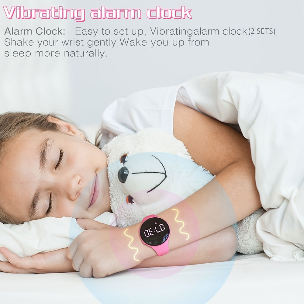 Kids Digital Watch Step Counter LED Fitness Tracker Alarm Stopwatch
