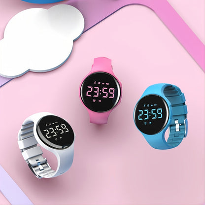 Kids Digital Watch Step Counter LED Fitness Tracker Alarm Stopwatch