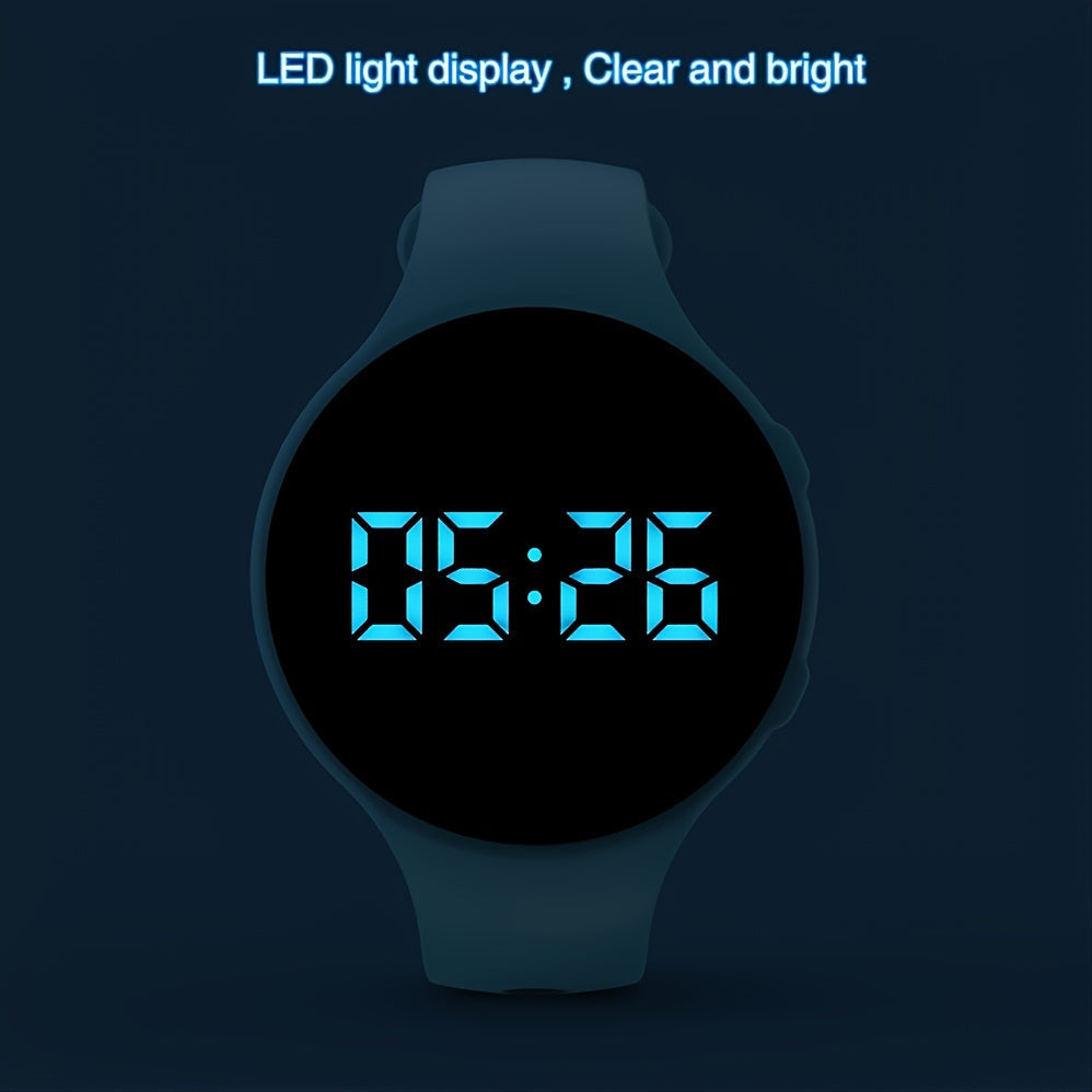Kids Digital Watch Step Counter LED Fitness Tracker Alarm Stopwatch