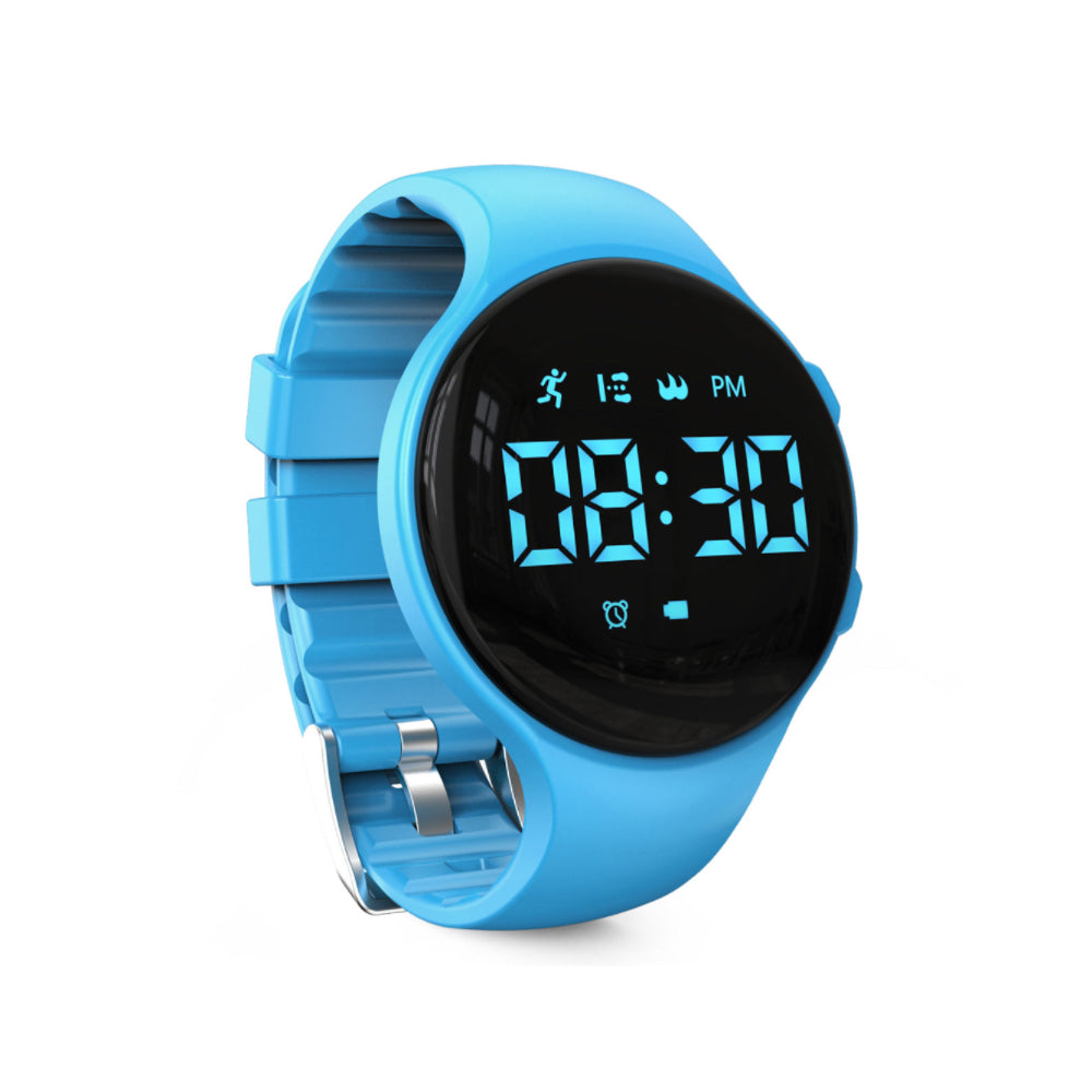 Kids Digital Watch Step Counter LED Fitness Tracker Alarm Stopwatch