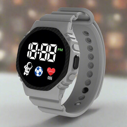 Kids LED Digital Watch Waterproof Educational Calendar Display