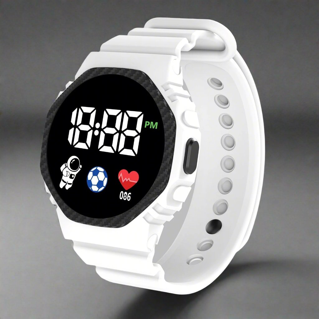 Kids LED Digital Watch Waterproof Educational Calendar Display