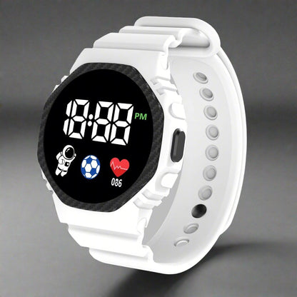 Kids LED Digital Watch Waterproof Educational Calendar Display