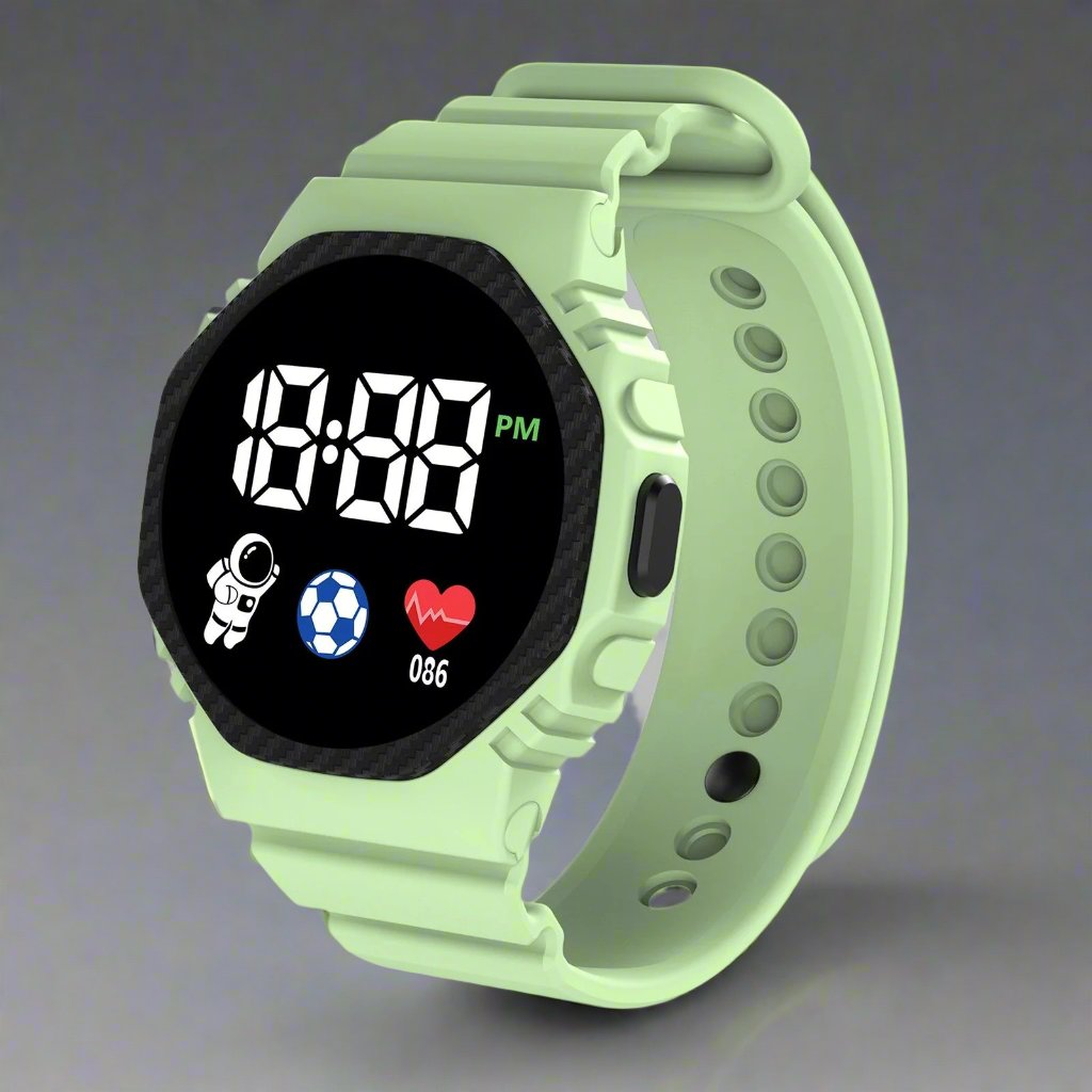 Kids LED Digital Watch Waterproof Educational Calendar Display