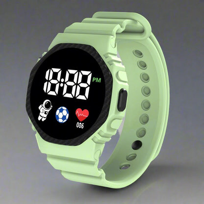 Kids LED Digital Watch Waterproof Educational Calendar Display