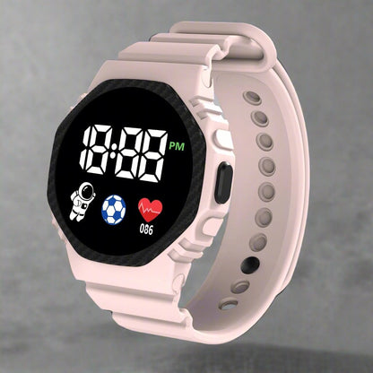 Kids LED Digital Watch Waterproof Educational Calendar Display