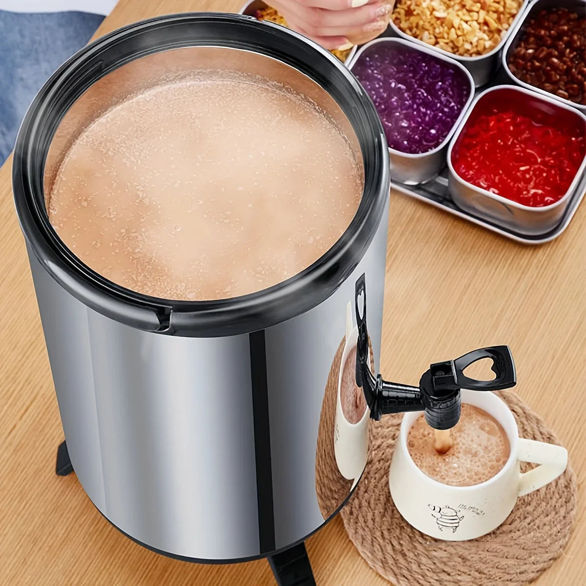Large Stainless Steel Drink Dispenser | Insulated Beverage Server