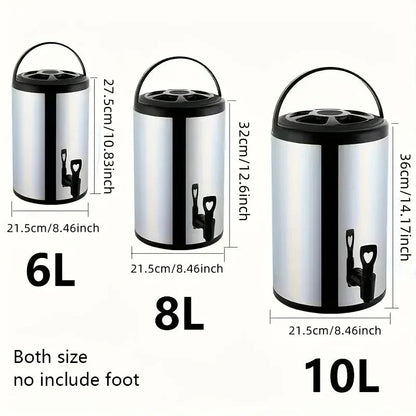 Large Stainless Steel Drink Dispenser | Insulated Beverage Server