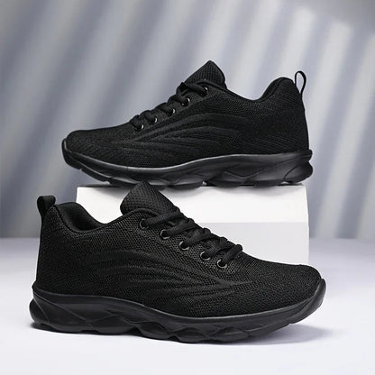 Lightweight Black Sneakers for Women Breathable Comfort Shoes