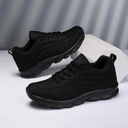 Lightweight Black Sneakers for Women Breathable Comfort Shoes