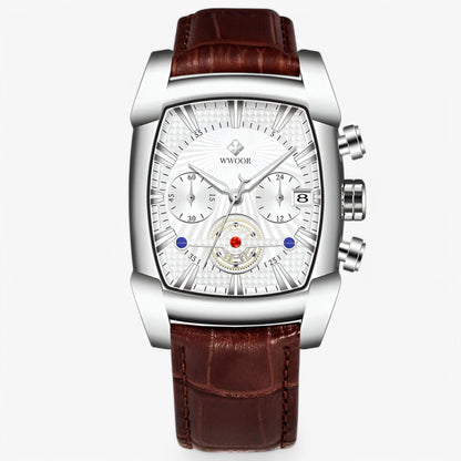 Luxury Leather Sport Watch Quartz Waterproof Analog Wristwatch