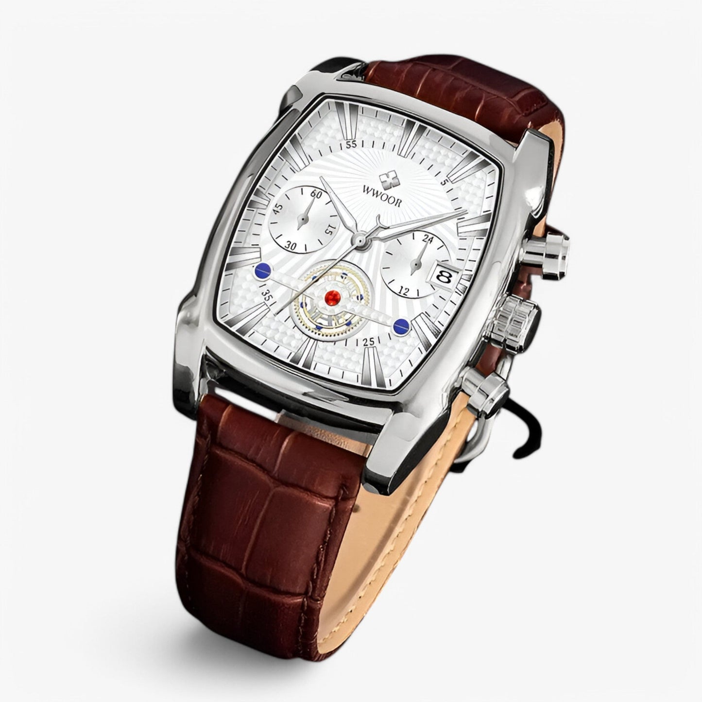 Luxury Leather Sport Watch Quartz Waterproof Analog Wristwatch