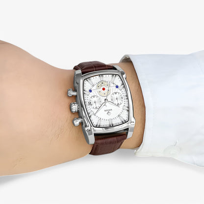 Luxury Leather Sport Watch Quartz Waterproof Analog Wristwatch