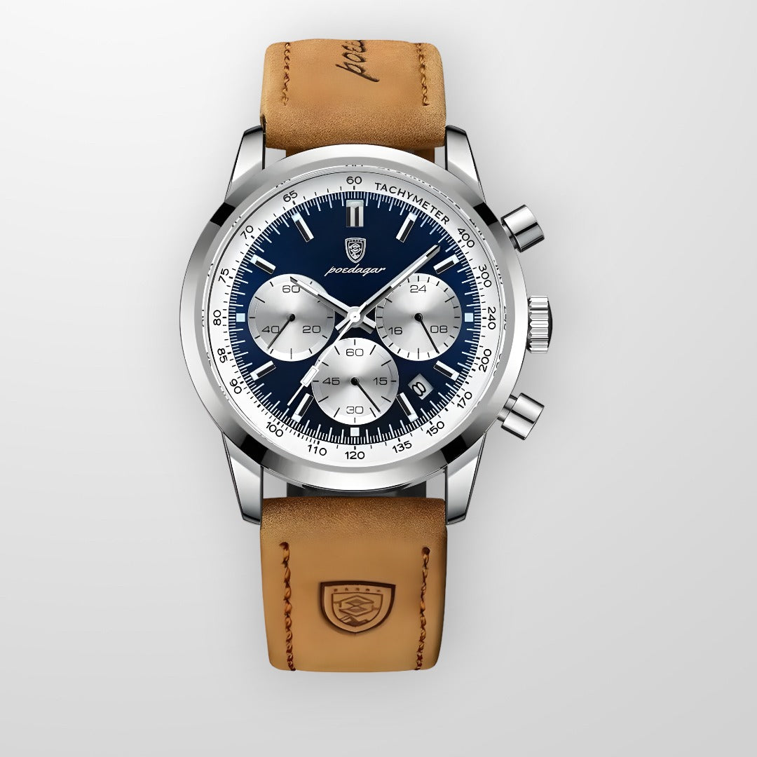 Luxury Men's Luminous Leather Strap Watch