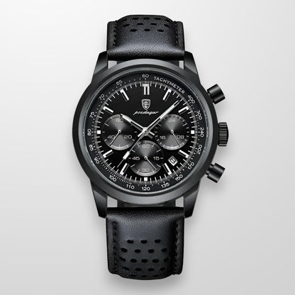 Luxury Men's Luminous Leather Strap Watch