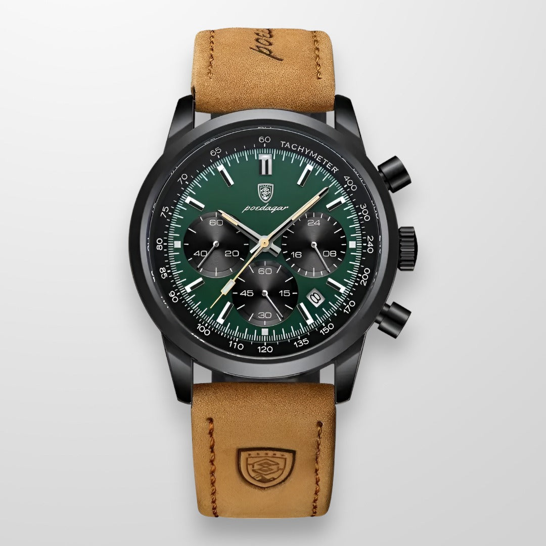 Luxury Men's Luminous Leather Strap Watch