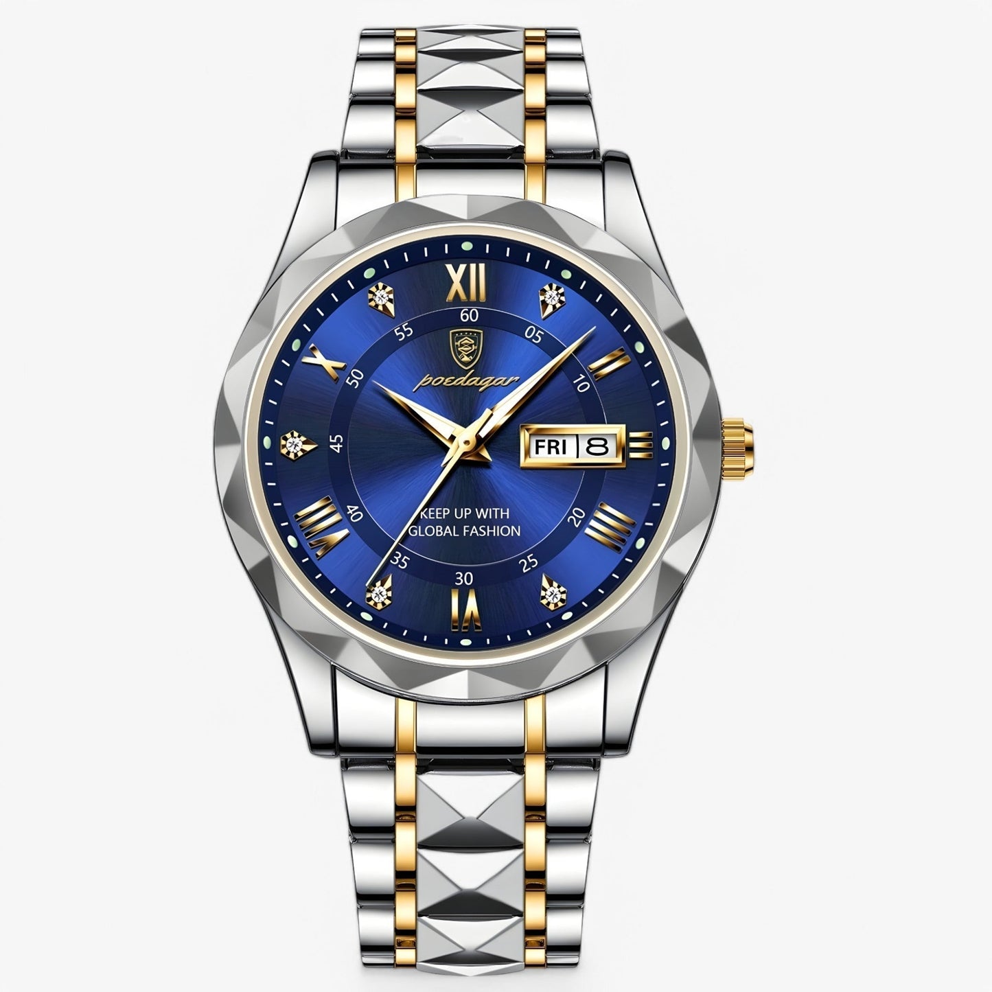 Luxury Mens Watch Elegant Stainless Steel Business Wristwatch