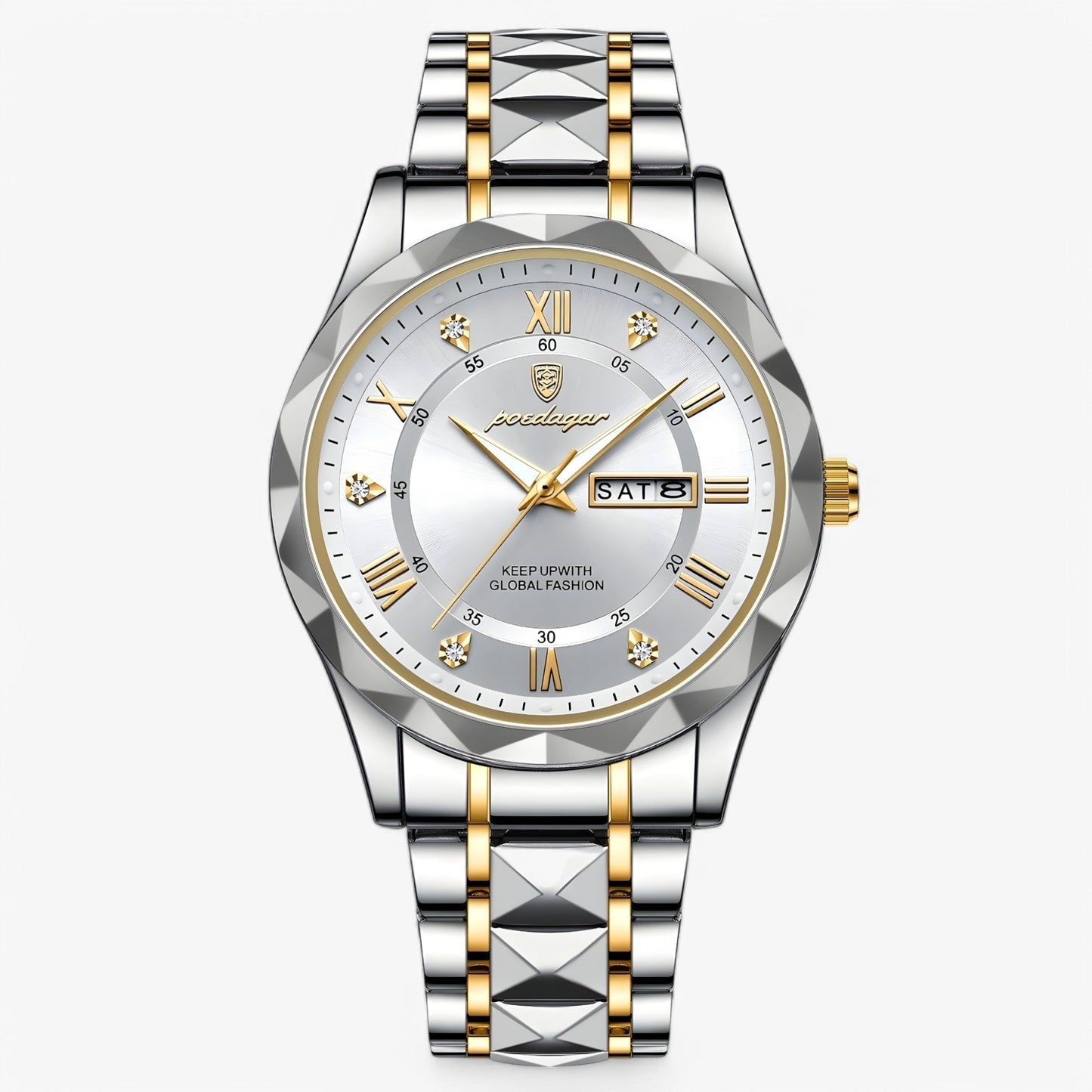 Luxury Mens Watch Elegant Stainless Steel Business Wristwatch
