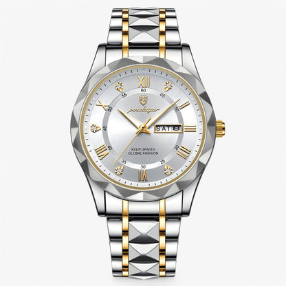 Luxury Mens Watch Elegant Stainless Steel Business Wristwatch