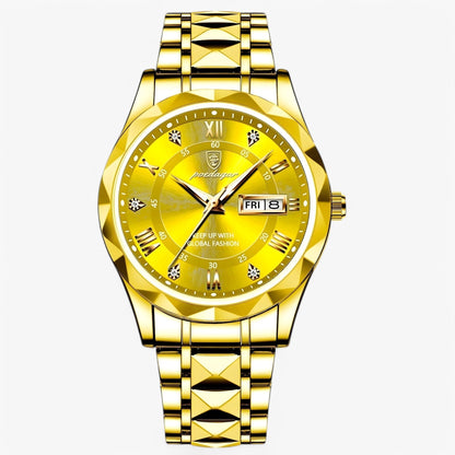 Luxury Mens Watch Elegant Stainless Steel Business Wristwatch