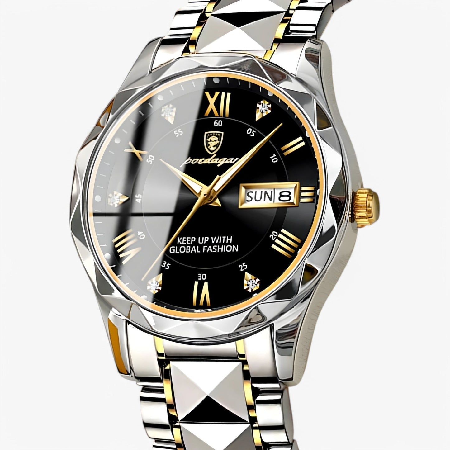 Luxury Mens Watch Elegant Stainless Steel Business Wristwatch