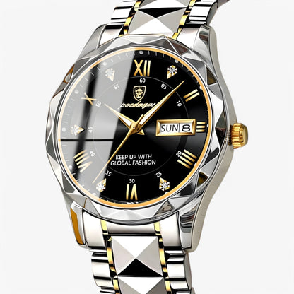 Luxury Mens Watch Elegant Stainless Steel Business Wristwatch