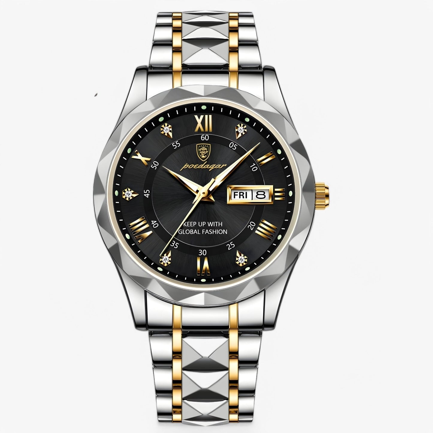 Luxury Mens Watch Elegant Stainless Steel Business Wristwatch