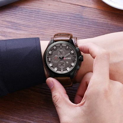 Luxury Quartz Leather Watch Classic Business Wrist Watch