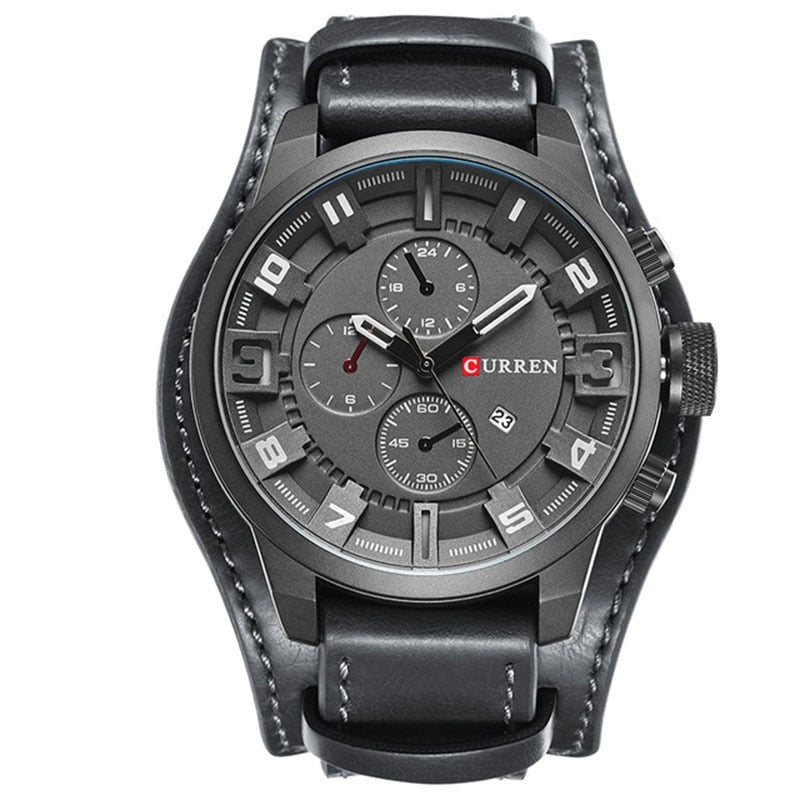 Luxury Quartz Leather Watch Classic Business Wrist Watch