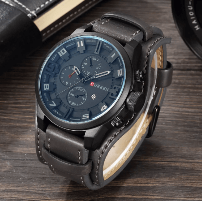 Luxury Quartz Leather Watch Classic Business Wrist Watch