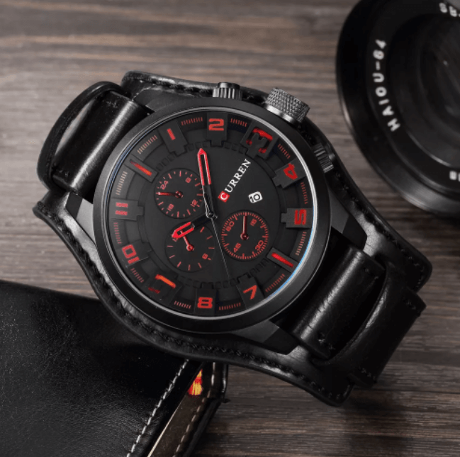 Luxury Quartz Leather Watch Classic Business Wrist Watch