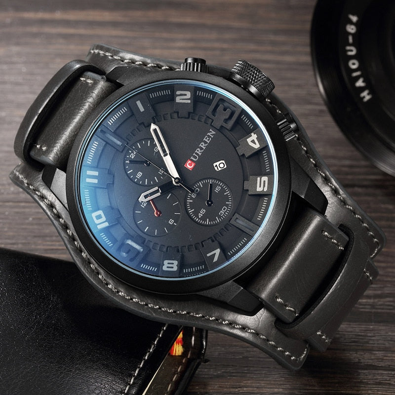Luxury Quartz Leather Watch Classic Business Wrist Watch