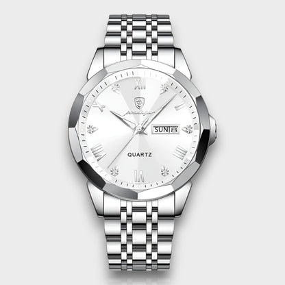 Luxury Stainless Steel Mens Watch Automatic Date Display