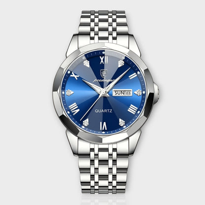 Luxury Stainless Steel Mens Watch Automatic Date Display