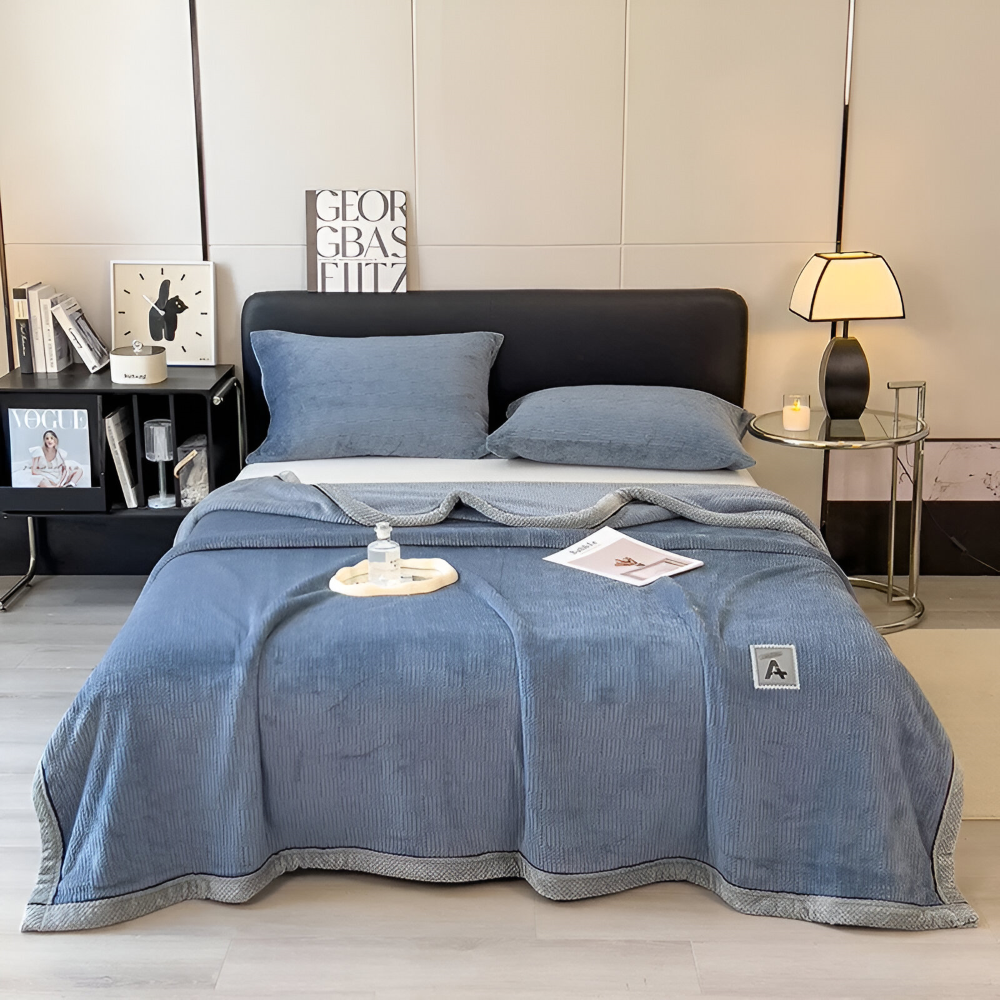 Luxury Velvet Throw Blanket Soft Plush Polyester Sofa Bed Cover